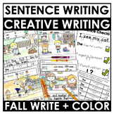 Sentence Writing Templates Fall | Back to School | Thanksg