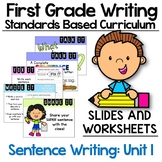 Sentence Writing Unit 1. First Grade Writing Curriculum. S