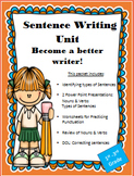 Sentence Writing Unit: with 2 Power Point Presentations