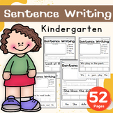 Sentence  Writing Worksheets Build a Sentence for Kinderga