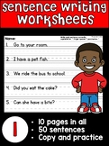 Sentence Writing Worksheets | Copy Sentences | Kindergarte