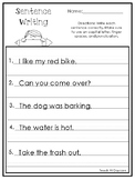 Sentence Writing Worksheets. Copy the Sentences Practice W