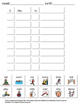 sentence writing worksheets for kids with autism by hailey deloya