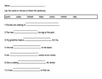 writing worksheets for special education students