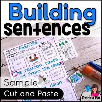 Sentence Writing and Cut and Paste Sentence Structure Freebie