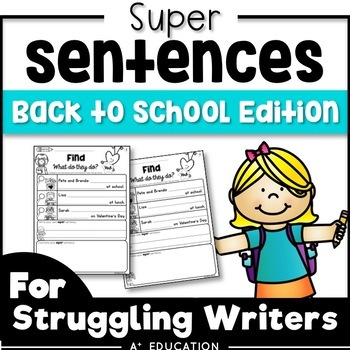 Preview of Sentence Writing for Back to School and Sentence Structure Differentiated