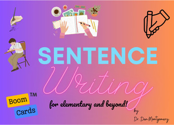 Preview of Sentence Writing for Elementary and Beyond (Level 2)- BOOM CARDS