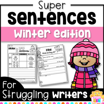 Preview of Sentence Writing for Winter and Sentence Building Structure