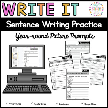 Preview of Sentence Writing with Picture Prompts