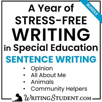 Preview of Writing Prompts with Word Bank & Sentence Starters - Sentence of the Day - SpEd