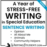 Writing Prompts with Word Bank & Sentence Starters - Sente
