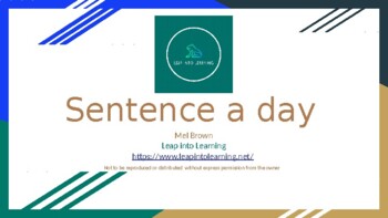 Preview of Sentence a day editable powerpoint