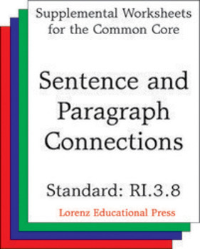 Preview of Sentence and Paragraph Connections (CCSS RI.3.8)