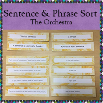 Preview of Sentence and Phrase Sort (Orchestra)