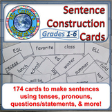 Sentence building sentence structure cards / flash cards. 