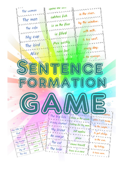 Preview of Sentence formation game