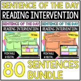 Sentence of the Day Reading Intervention - Printable & Dig
