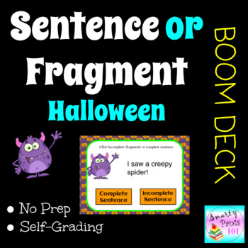 Preview of Sentence or Fragment DIGITAL BOOM Deck Halloween