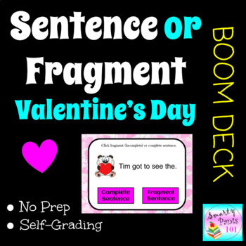 Preview of Sentence or Fragment DIGITAL BOOM Deck Valentine's Day