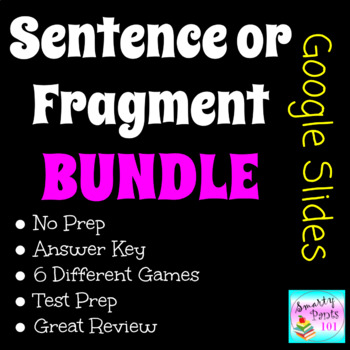 Preview of Sentence or Fragment GOOGLE SLIDES  Bundle for the Year  
