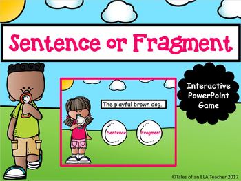 Preview of Sentence or Fragment ~ Interactive PowerPoint Game