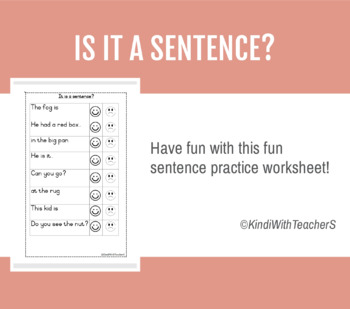Sentence practice by TeachingMrsA | Teachers Pay Teachers