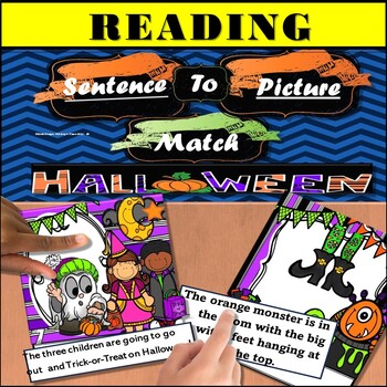 Preview of Sentence to Picture Match:  Halloween