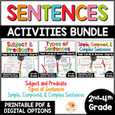 Sentence Structure Activities BUNDLE | Sentence Types Task
