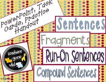Preview of Sentences, Compound Sentences, Fragments, and Run-On Sentences Mini Bundle