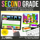 Sentences Escape Room Printable & Digital Activity 2nd Grade