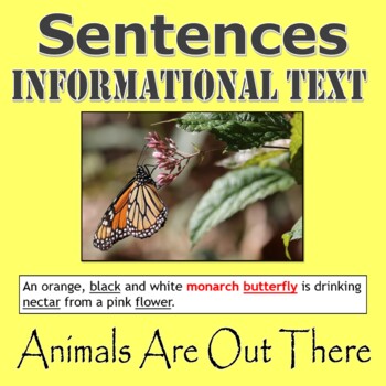 Preview of Sentences PowerPoint - Informational Text - Animals Are Out There