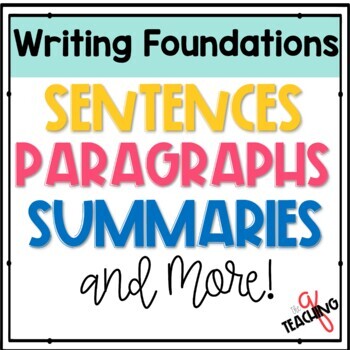 Preview of Sentences Paragraphs Essays Writing Units FULL YEAR 2nd 3rd Grade