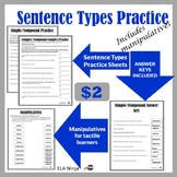 Sentences: Simple, Compound, Complex, Compound-Complex Pra