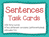 Sentence Task Cards - Two Versions