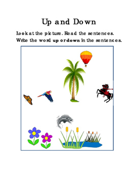 Up and Down Worksheets