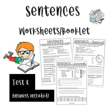 Preview of Sentences Worksheets/Booklet