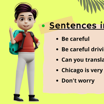 Preview of Sentences in English