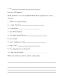 Sentences Vs Fragment Worksheets Teaching Resources | TPT