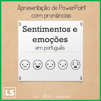 Preview of Sentimentos e Emoções em Português - PowerPoint Feelings and Emotions Portuguese