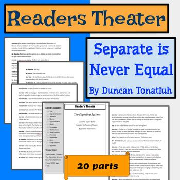 Preview of Separate is Never Equal by Duncan Tonatiuh Readers Theater