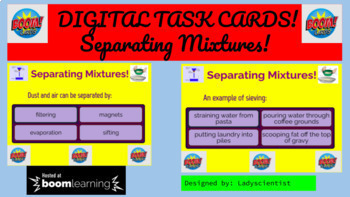 Preview of Separating Mixtures 15 INTERACTIVE BOOM CARDS™!