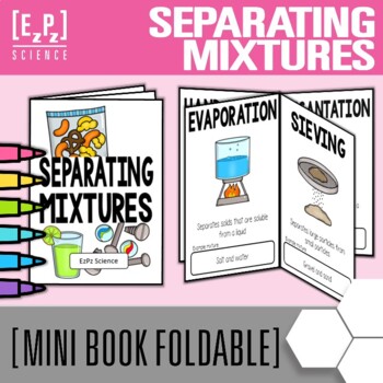 Preview of Separating Mixtures Notes Mini Book Science Foldable