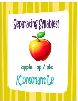 Preview of Syllables!  Vowel/ Consonant le Words