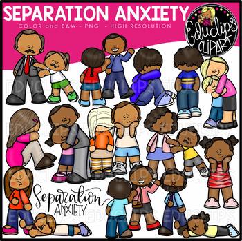 Preview of Separation Anxiety Clip Art Set {Educlips Clipart}
