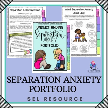 Preview of Separation Anxiety Portfolio for School Transitions