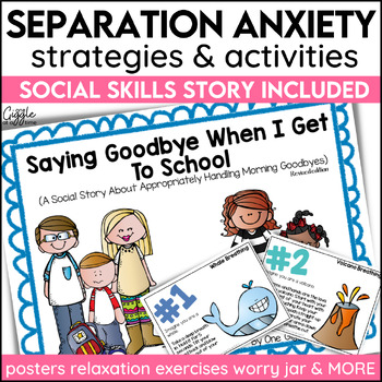 Preview of Social Stories Separation Anxiety Self Regulation Calming Strategies Activities