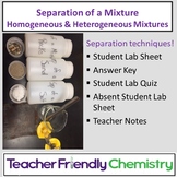 Separation of a Mixture Lab: Chemistry Lab