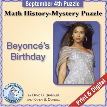 Preview of Sept. 4 Math History-Mystery Puzzle: Beyoncé’s Birthday