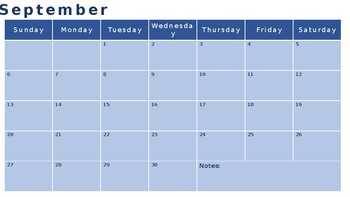 Preview of Sept. - Dec. 2020 Calendar