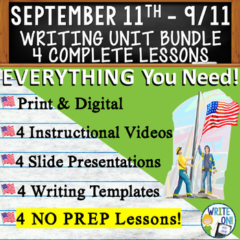 Preview of September 11th Writing Unit  - 4 Essay Activities, Graphic Organizers, Quizzes